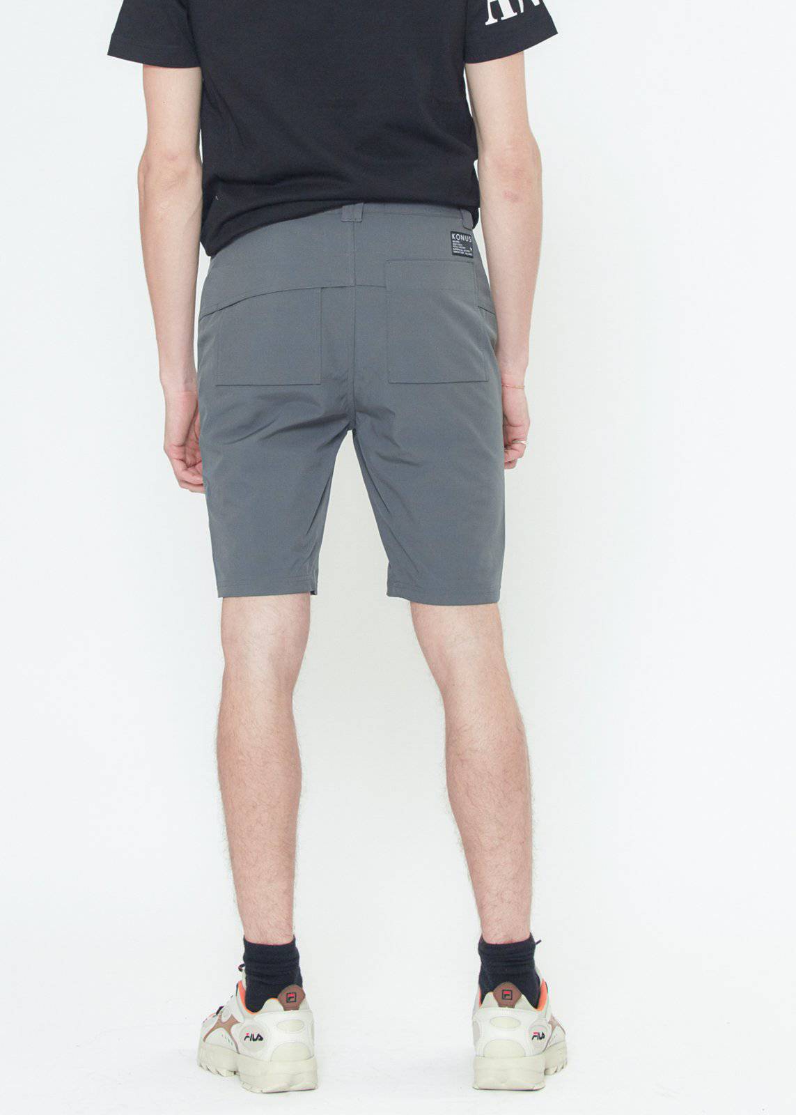 Konus Men's Shorts w/ Asymmetrical Zipper Fly by Shop at Konus