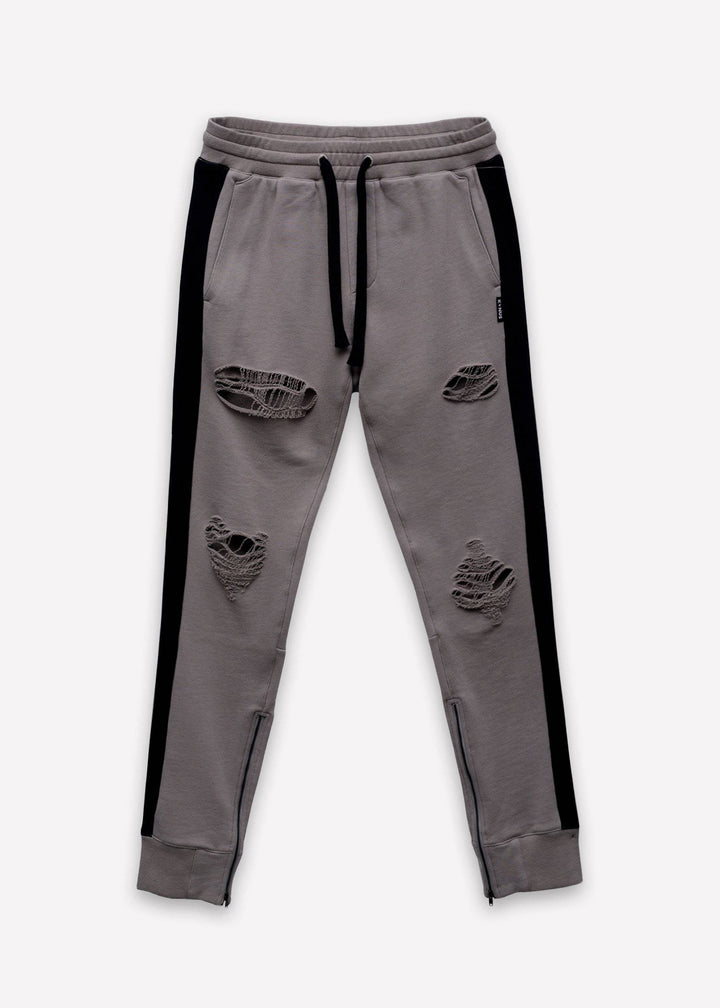 Konus Men's Side Strip French Terry Joggers in Grey by Shop at Konus