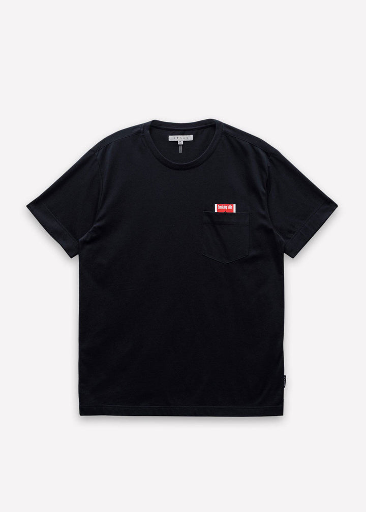 Konus Men's Smoking Kills Tee w/ Pocket in Black by Shop at Konus