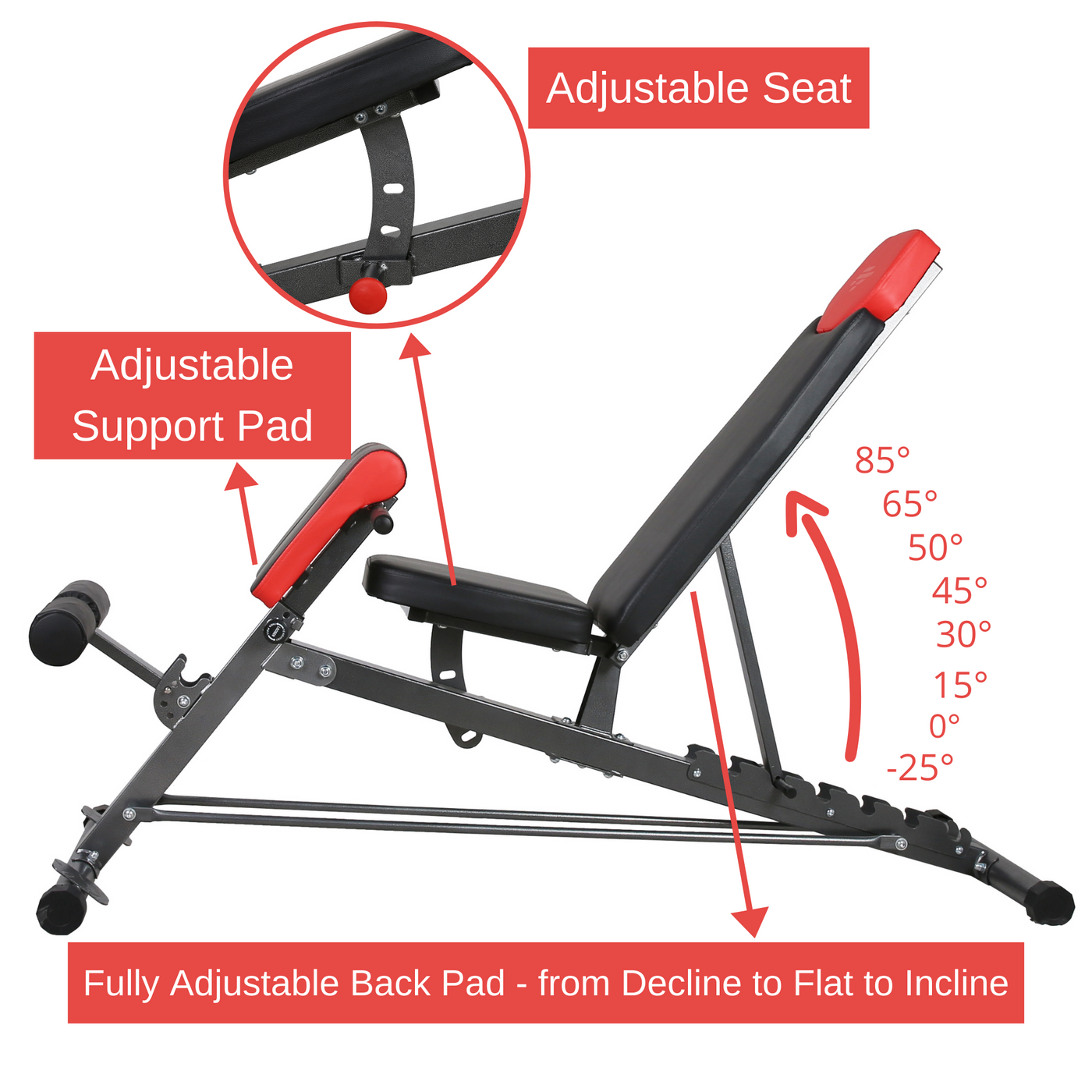 Multi-Functional FID Weight Bench for Full-Body Workout by Finer