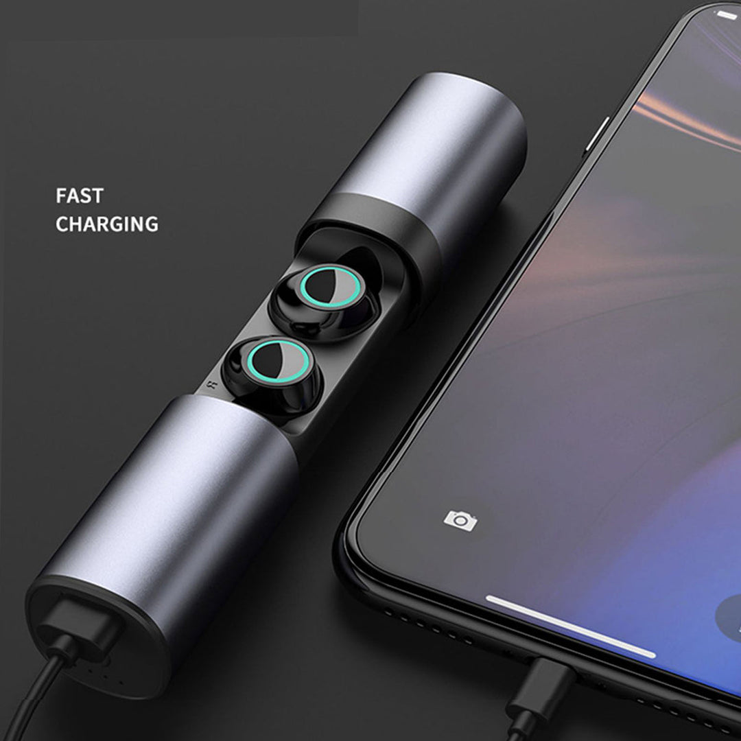 True Twin 2 In 1 Wireless Headphones With Powerbank by VistaShops