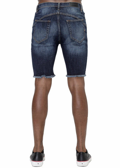 Konus Men's Denim Shorts in Blue Wash by Shop at Konus