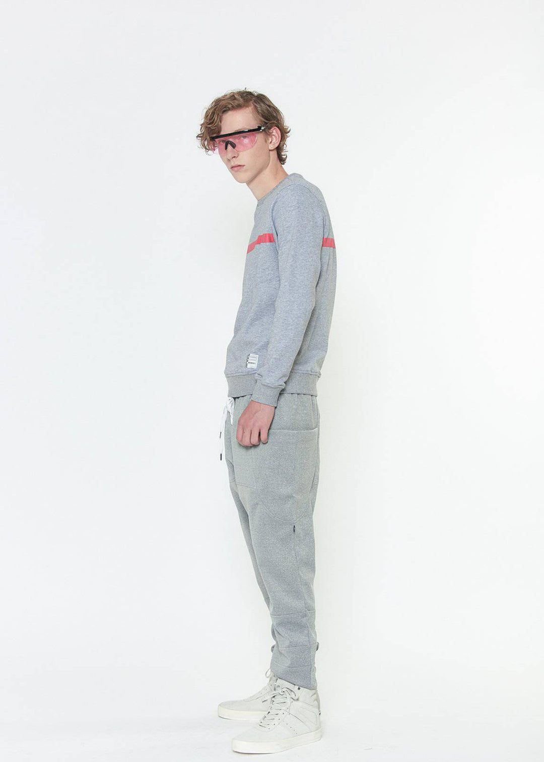 Konus Men's Community French Terry Crew in Grey by Shop at Konus