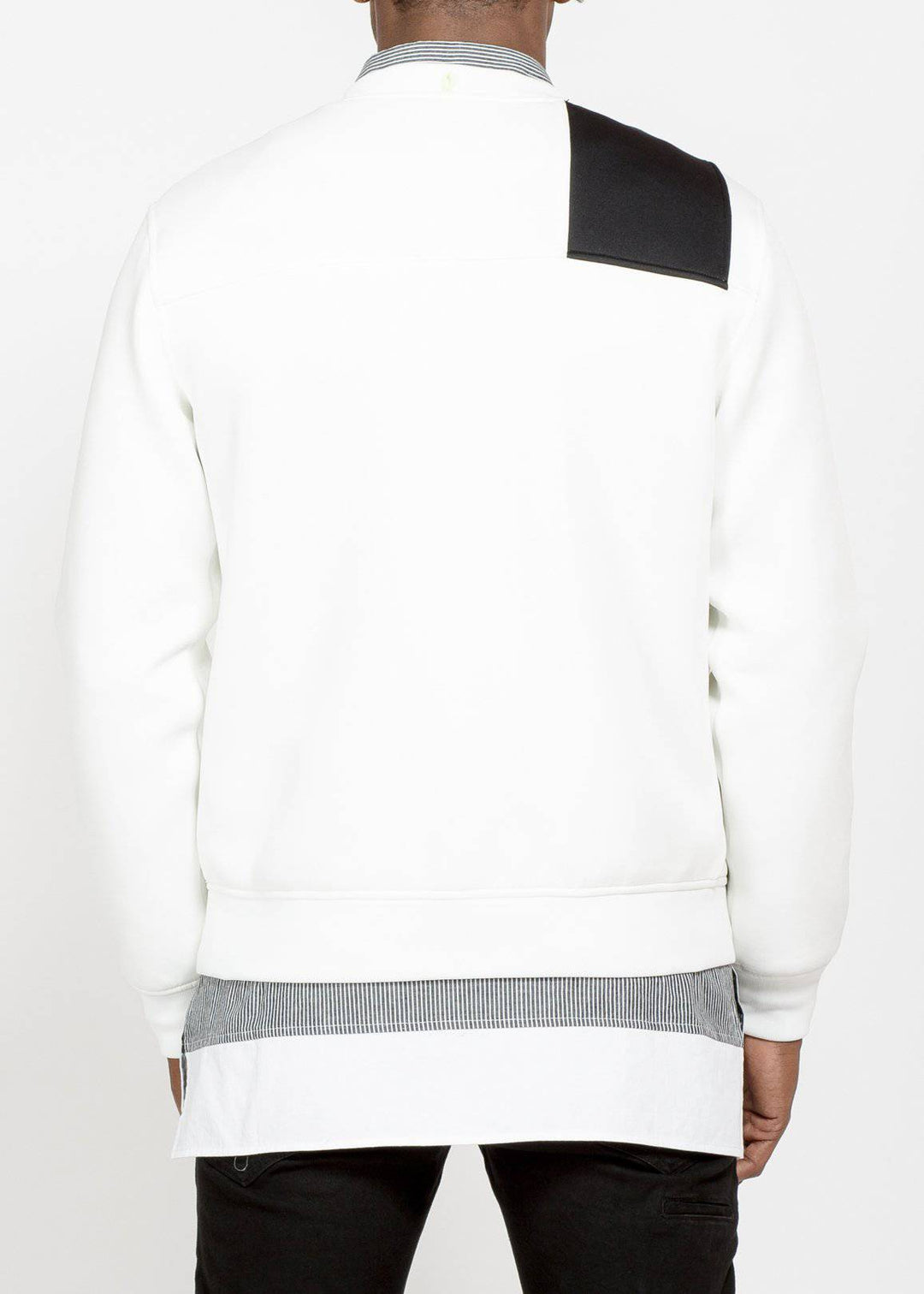 Konus Men's Neoprene Bomber Jacket in White by Shop at Konus