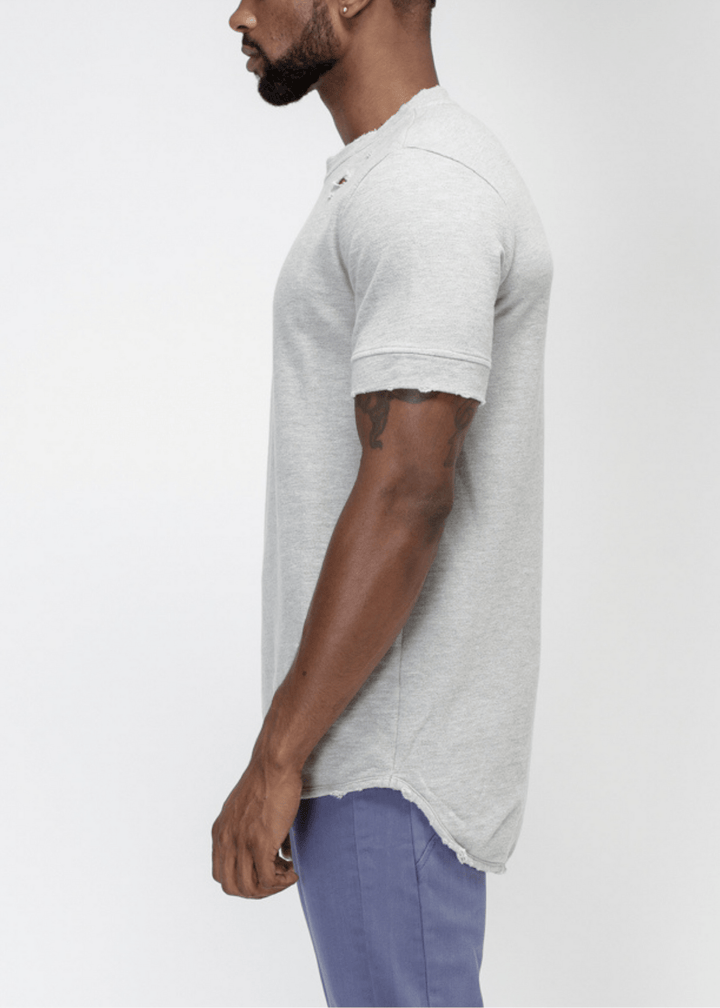 Konus Men's French Terry Short Sleeve Tee w/ Grinding in Grey by Shop at Konus