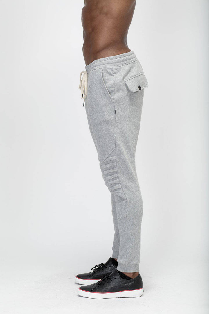 Konus Men's Biker Style Joggers in Grey by Shop at Konus