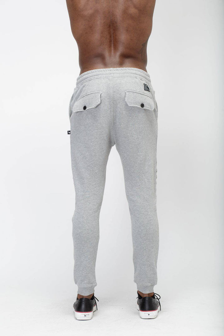 Konus Men's Biker Style Joggers in Grey by Shop at Konus