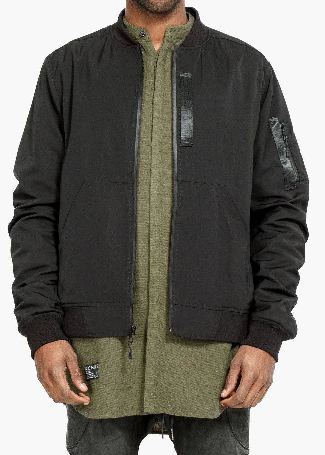 Konus Men's MA-1 Bomber Jacket in Black by Shop at Konus