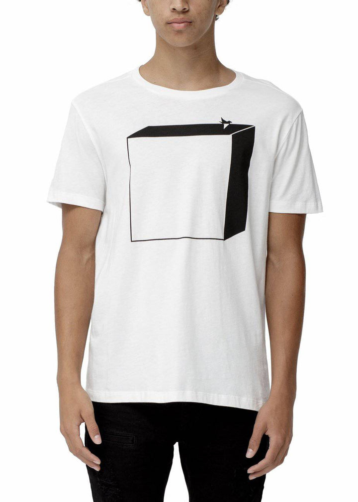 Konus Men's 3D Box Tee in White by Shop at Konus