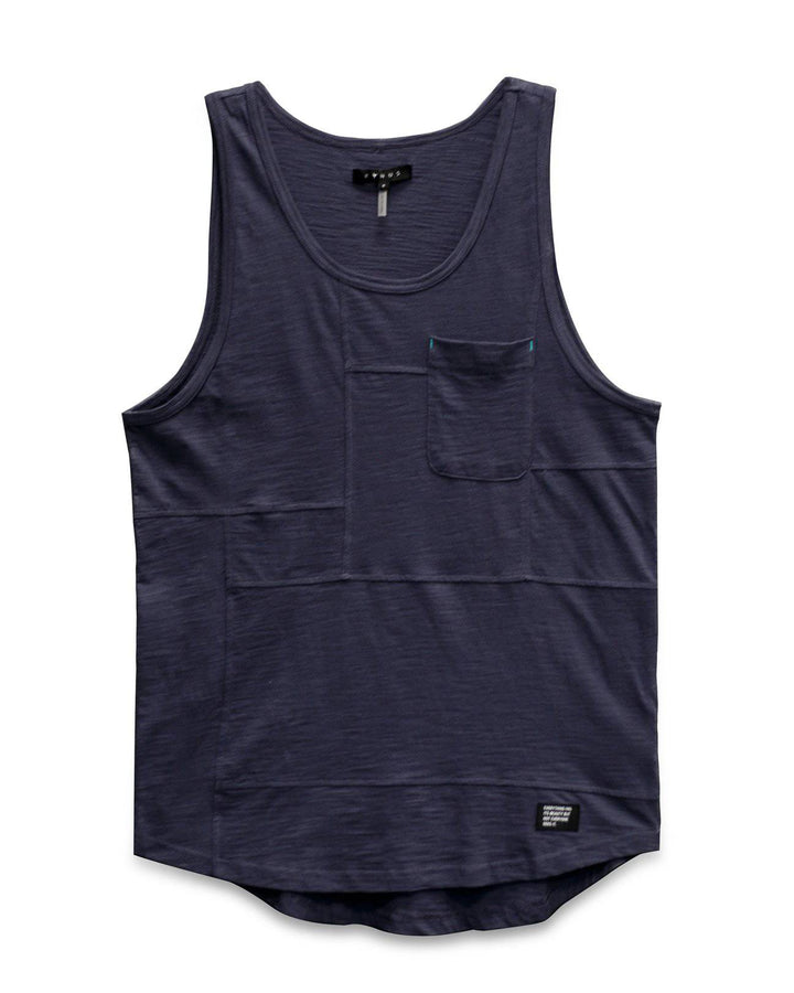 Konus Men's Multi Stitched Tank Top in Cobalt by Shop at Konus