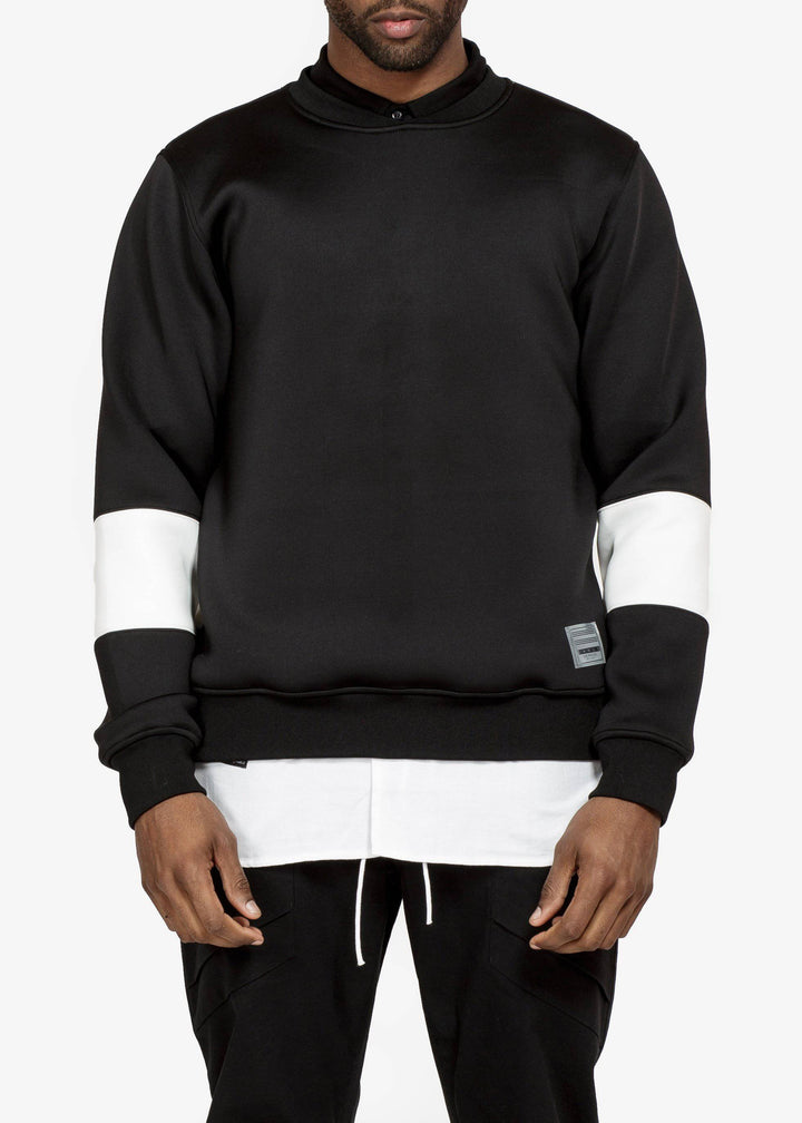 Konus Men's Neoprene Pullover Crew in Black by Shop at Konus