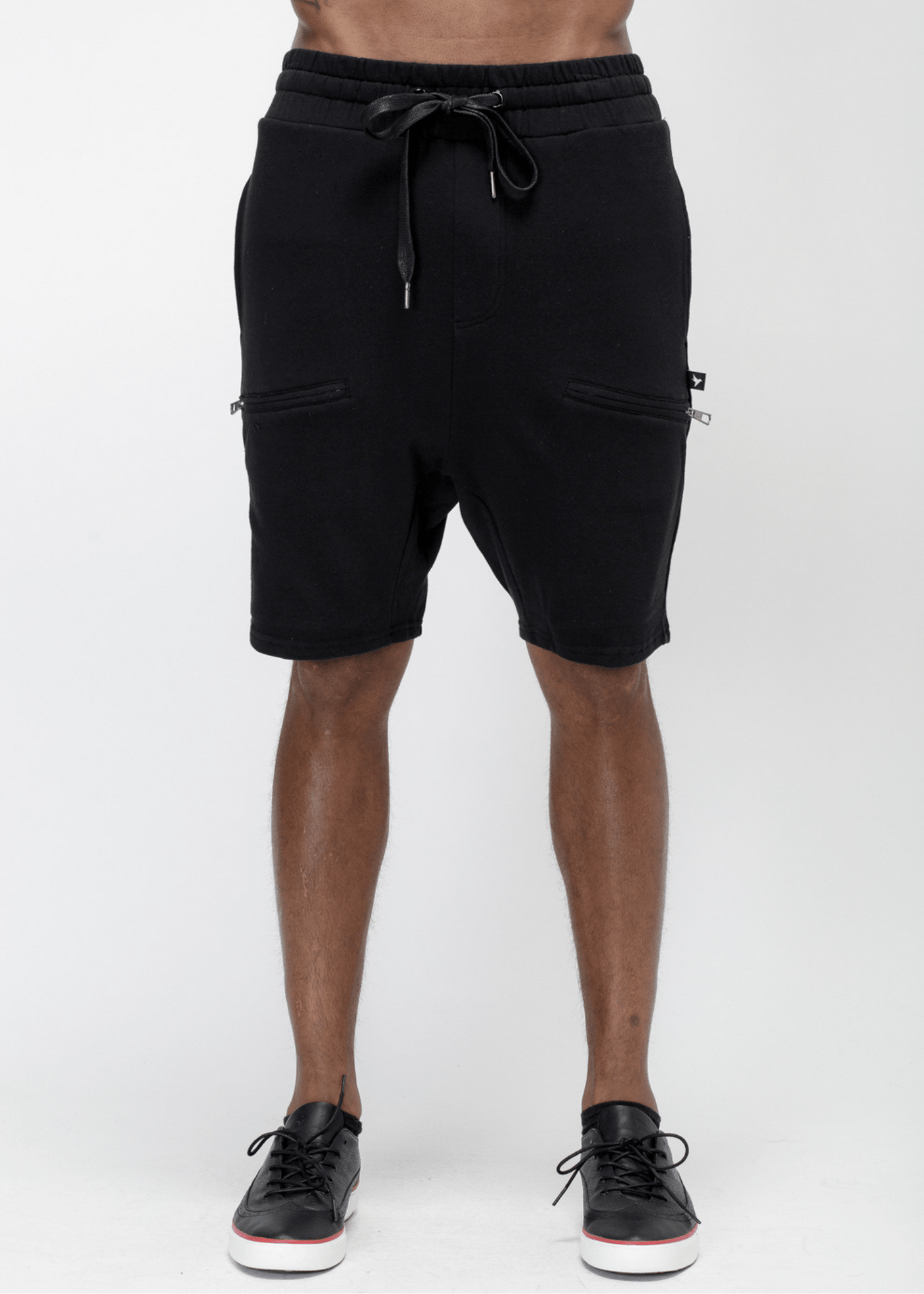 Konus Men's Side Zip Pocket Shorts in Black by Shop at Konus