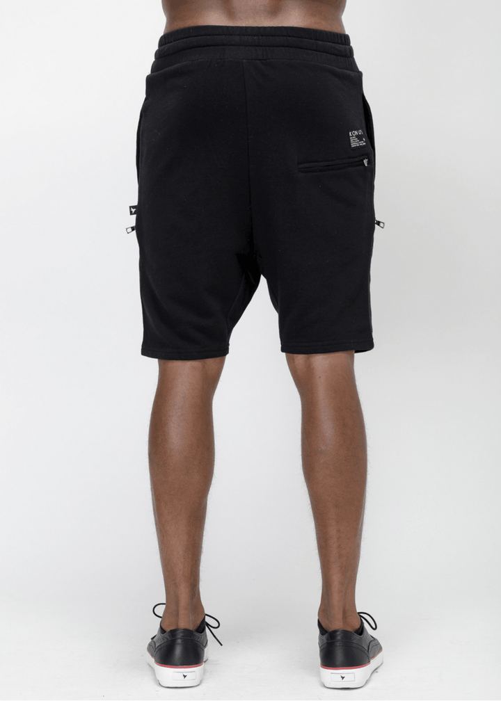 Konus Men's Side Zip Pocket Shorts in Black by Shop at Konus