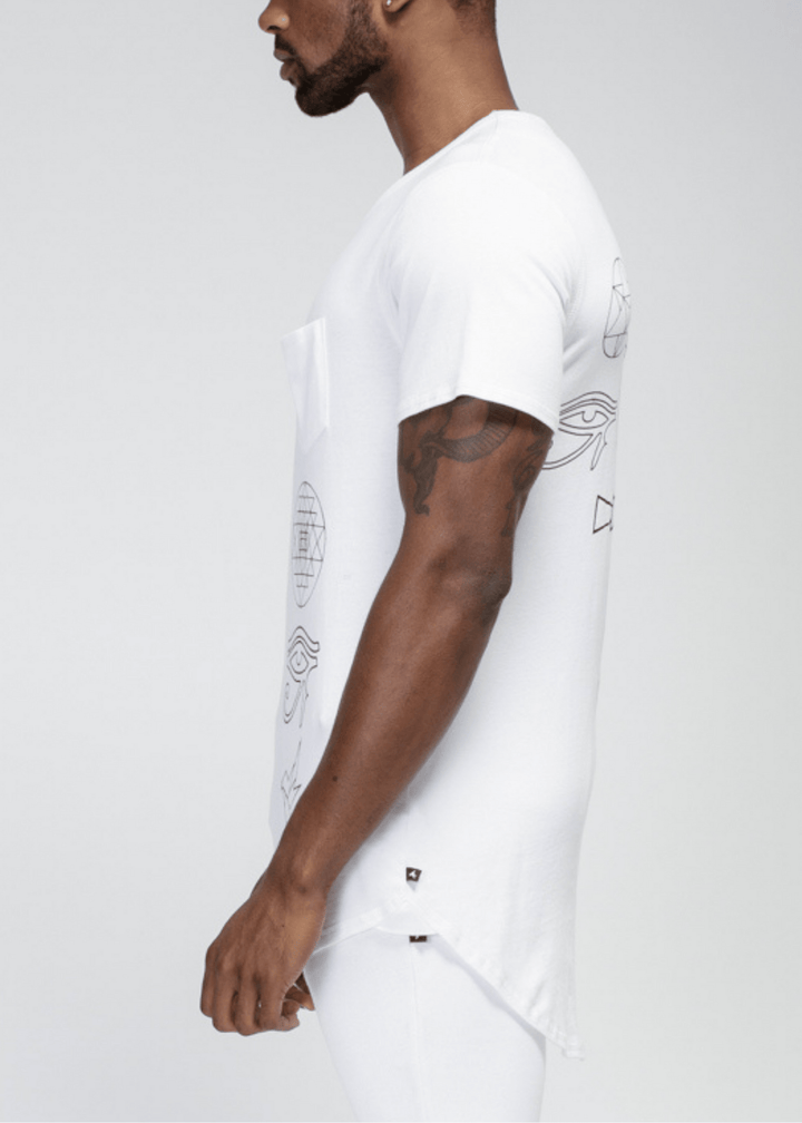 Konus Men's Ankh Graphic Tee in White by Shop at Konus