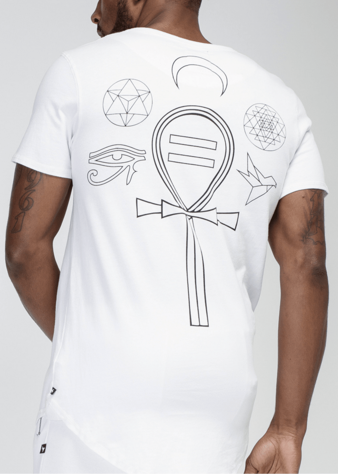 Konus Men's Ankh Graphic Tee in White by Shop at Konus