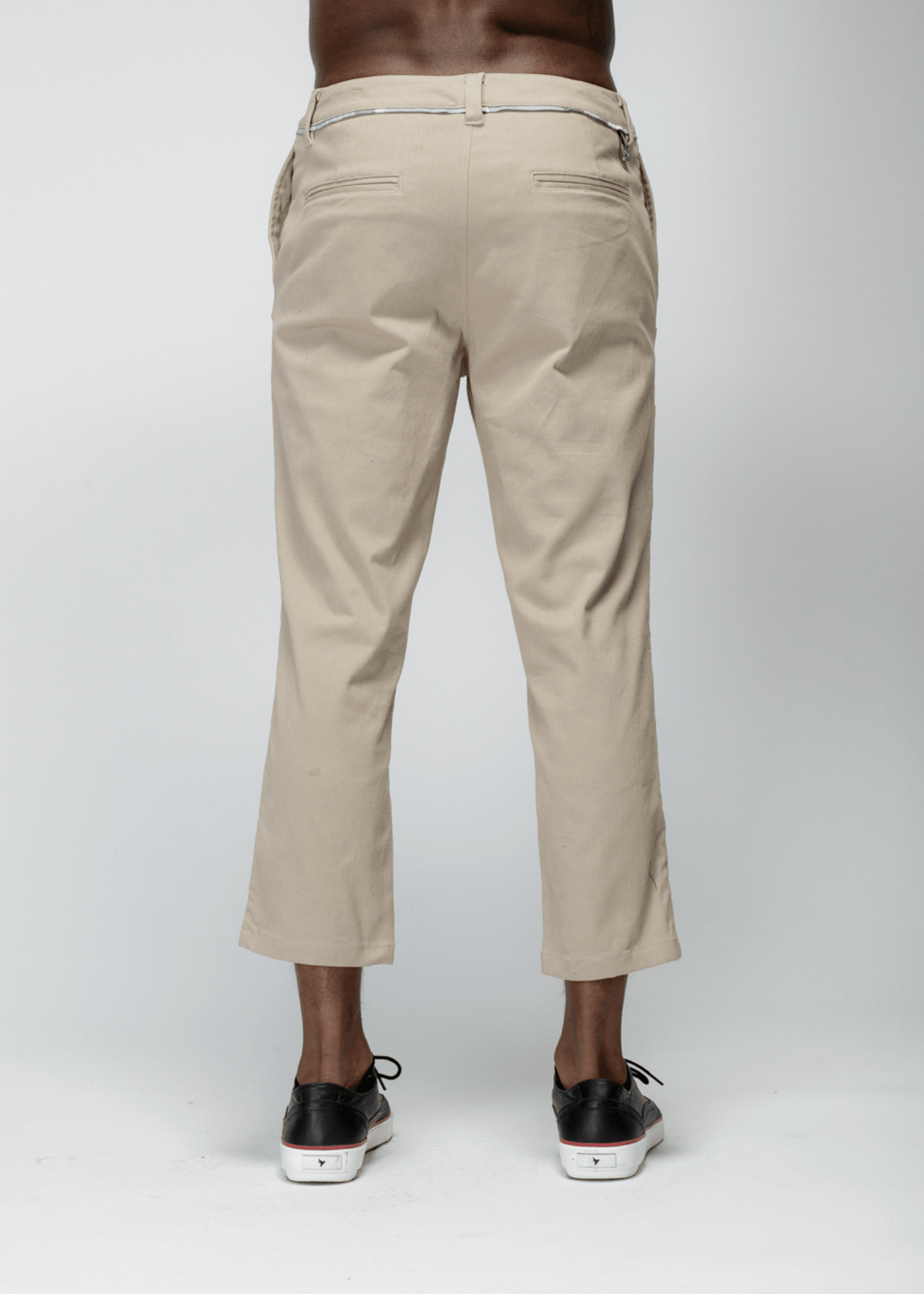 Konus Men's Cropped Side Zip Pants in Tan by Shop at Konus