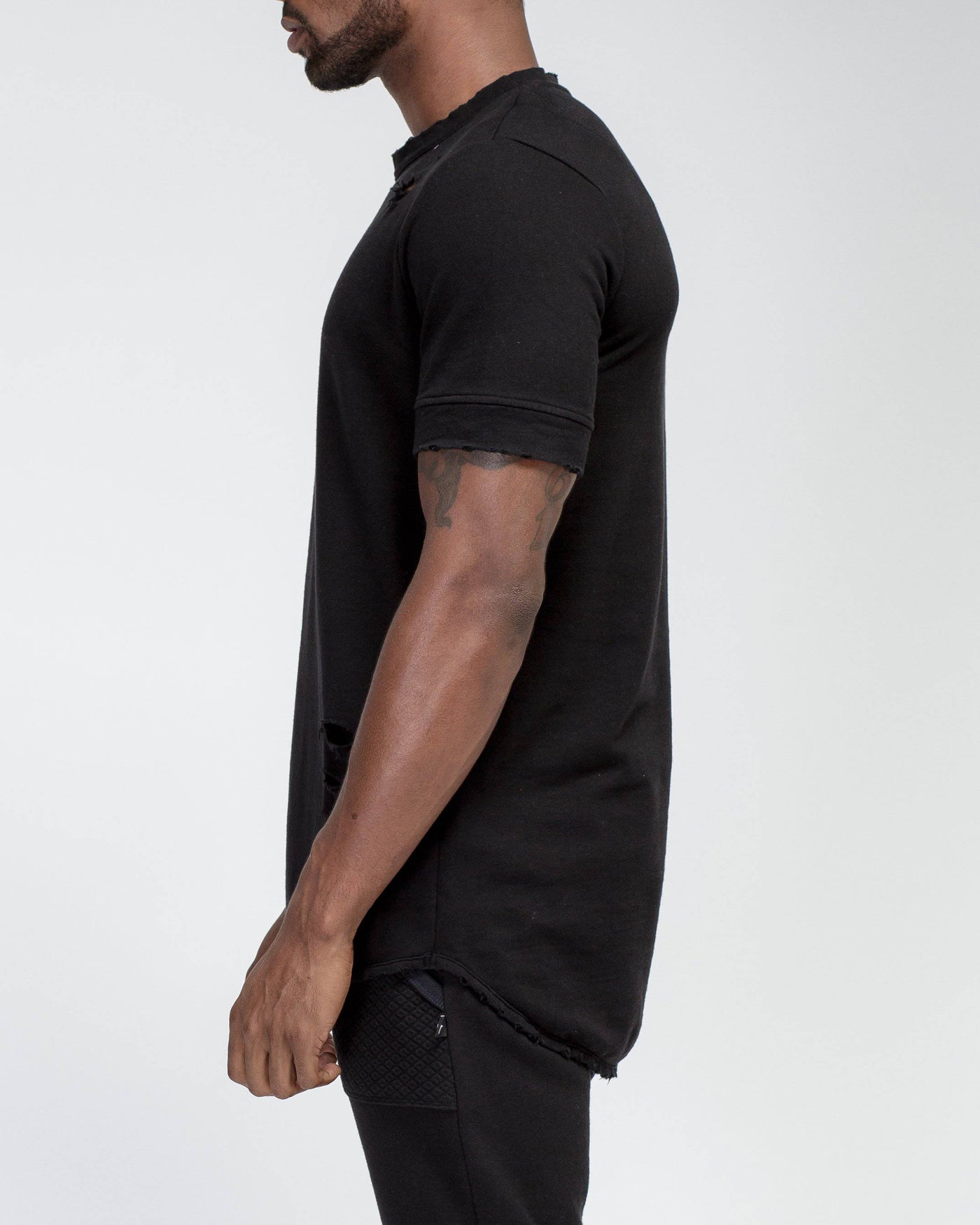 Konus Men's French Terry Short Sleeve Tee w/ Grinding in Black by Shop at Konus