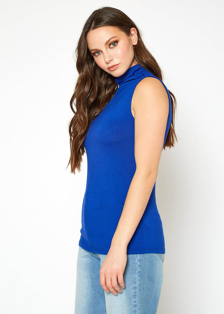 Women's Sleeveless Turtle Neck Fitted Top by Shop at Konus