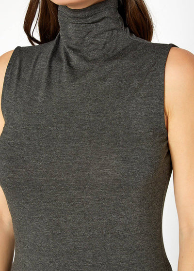 Women's Sleeveless Turtle Neck Fitted Top by Shop at Konus