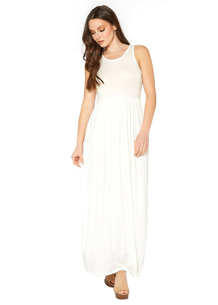 Womens Sleeveless Pleated Maxi Dress by Shop at Konus