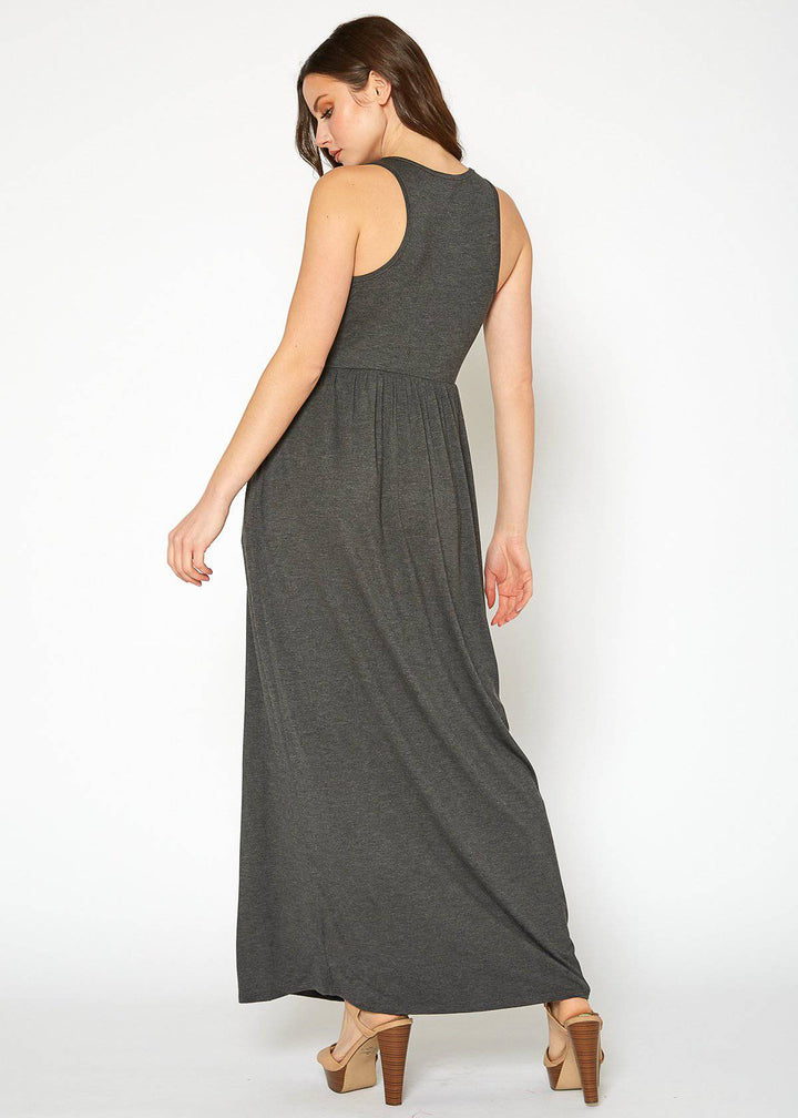 Womens Sleeveless Pleated Maxi Dress by Shop at Konus