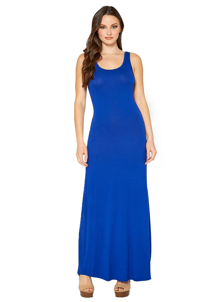 Women's Sleeveless Scoop Neck Maxi Dress by Shop at Konus