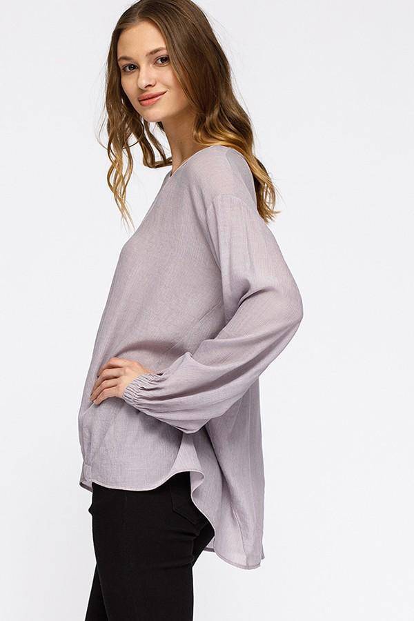 Women's Hi-lo Elastic Banded Hem Top in Lavander by Shop at Konus