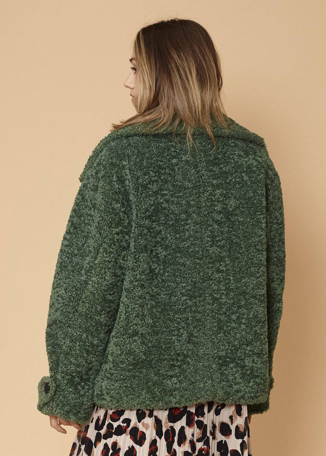 Women's Shearling Coat in Fallforest by Shop at Konus