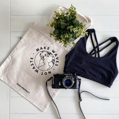 Make Waves Not Waste Tote Bag by Seaav