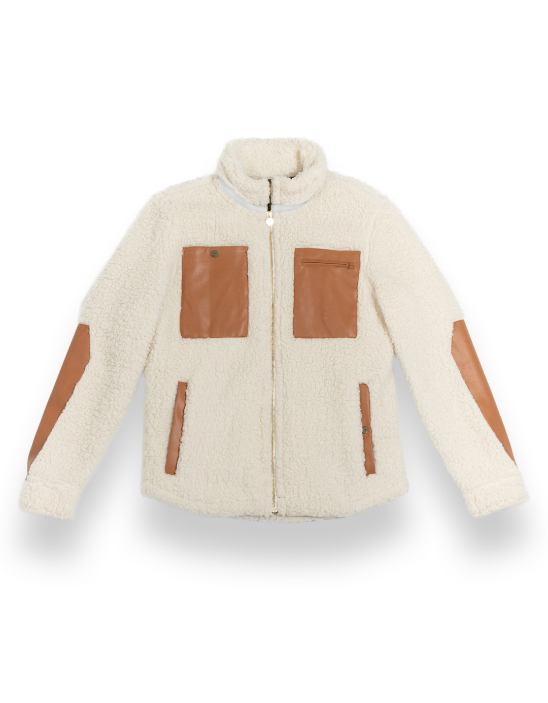 THE DEEP SHAG - CREAM & TAN SHERPA JACKET by Bajallama