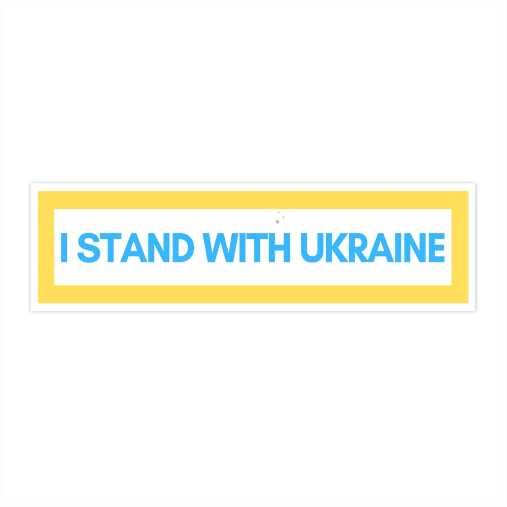 'I Stand With Ukraine' Bumper Sticker