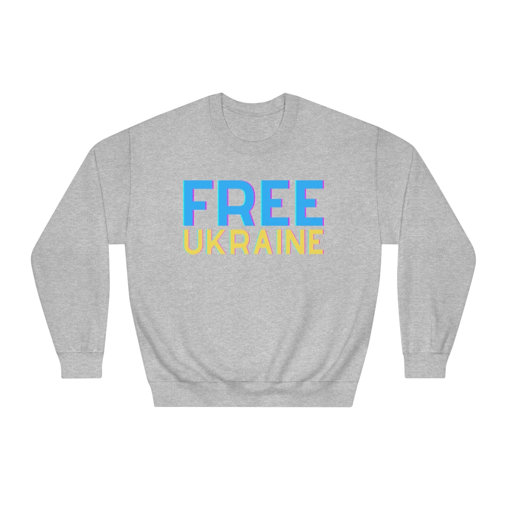 'Free Ukraine' Unisex DryBlend® Crewneck Sweatshirt