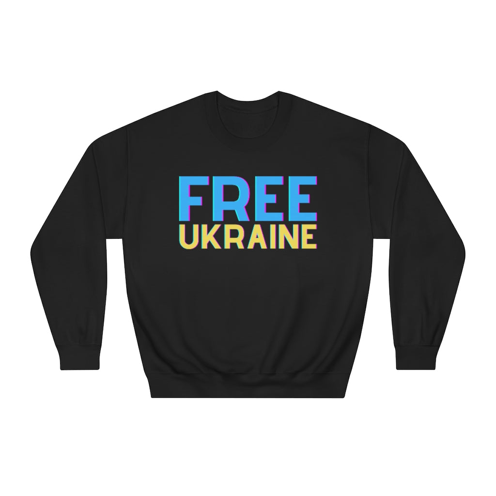 'Free Ukraine' Unisex DryBlend® Crewneck Sweatshirt