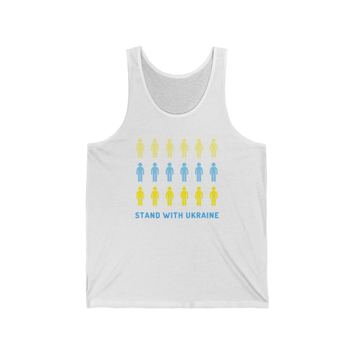 'STAND WITH UKRAINE' WITH BLOCKS Unisex Jersey Tank