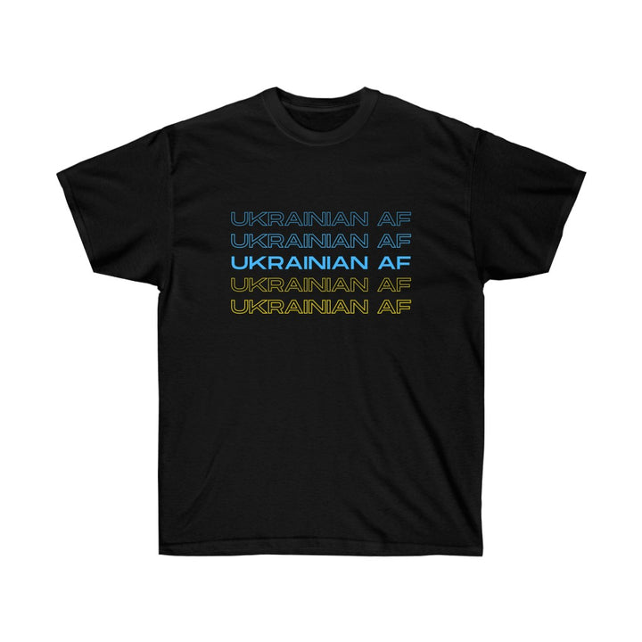 'UKRAINIAN AF' UNISEX COTTON TEE