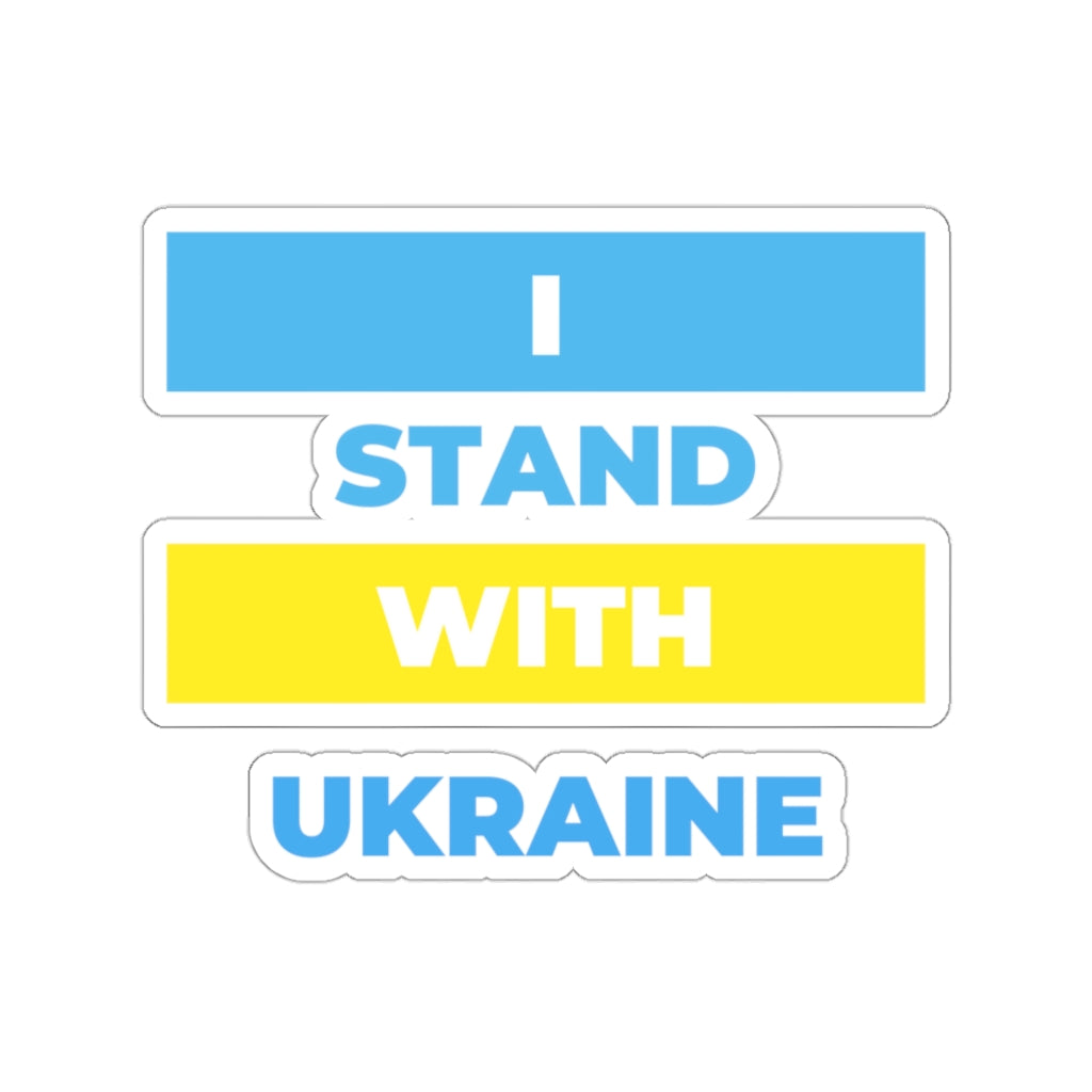 'I Stand With Ukraine' Sticker