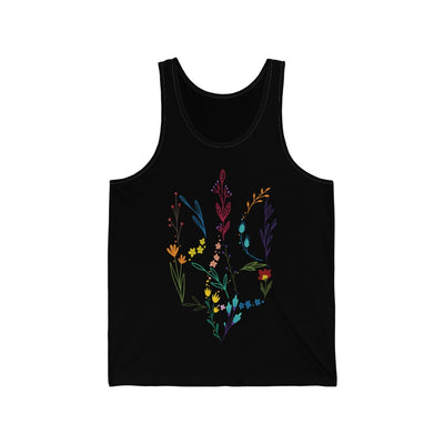 Floral Tryzub Jersey Tank