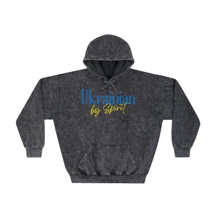 "Ukrainian by Spirit" Unisex Mineral Wash Hoodie