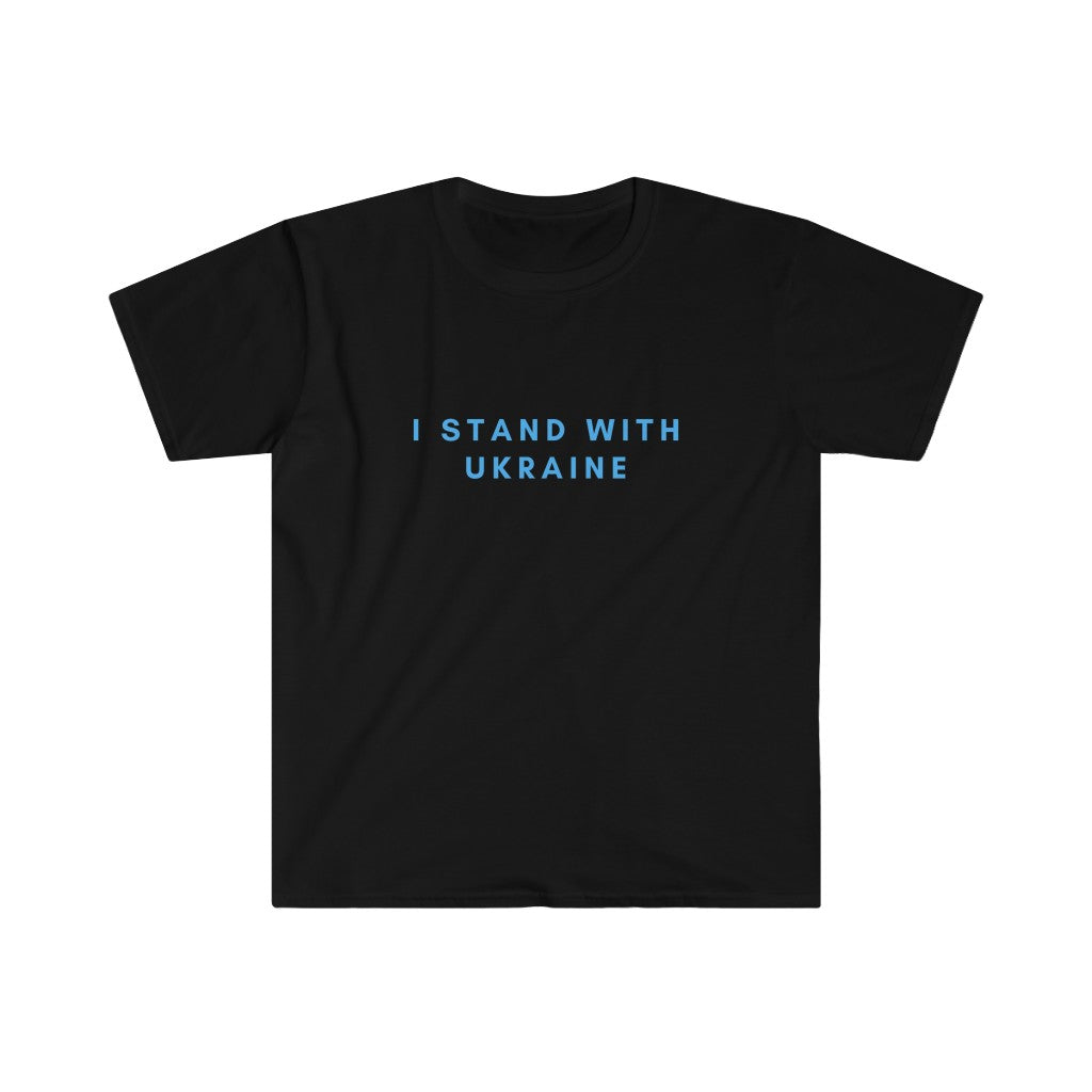 'I Stand With Ukraine' With Map Unisex Softstyle T-Shirt