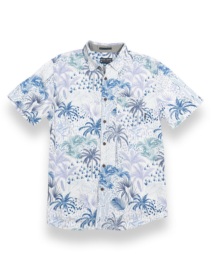 WHITE HOT TROPICS - WHITE NIGHTHAWK™ BUTTON UP by Bajallama