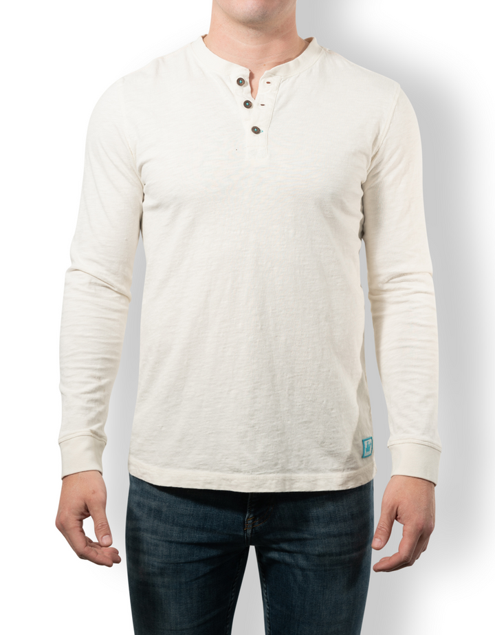 THE FAST EDDIE - SLUB COTTON HENLEY by Bajallama