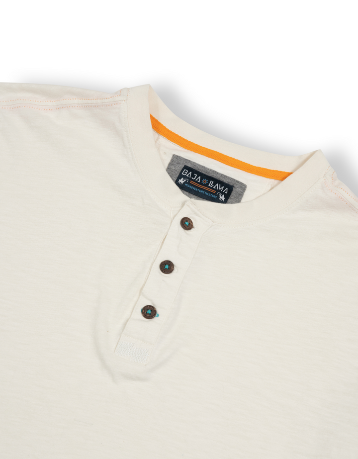 THE FAST EDDIE - SLUB COTTON HENLEY by Bajallama