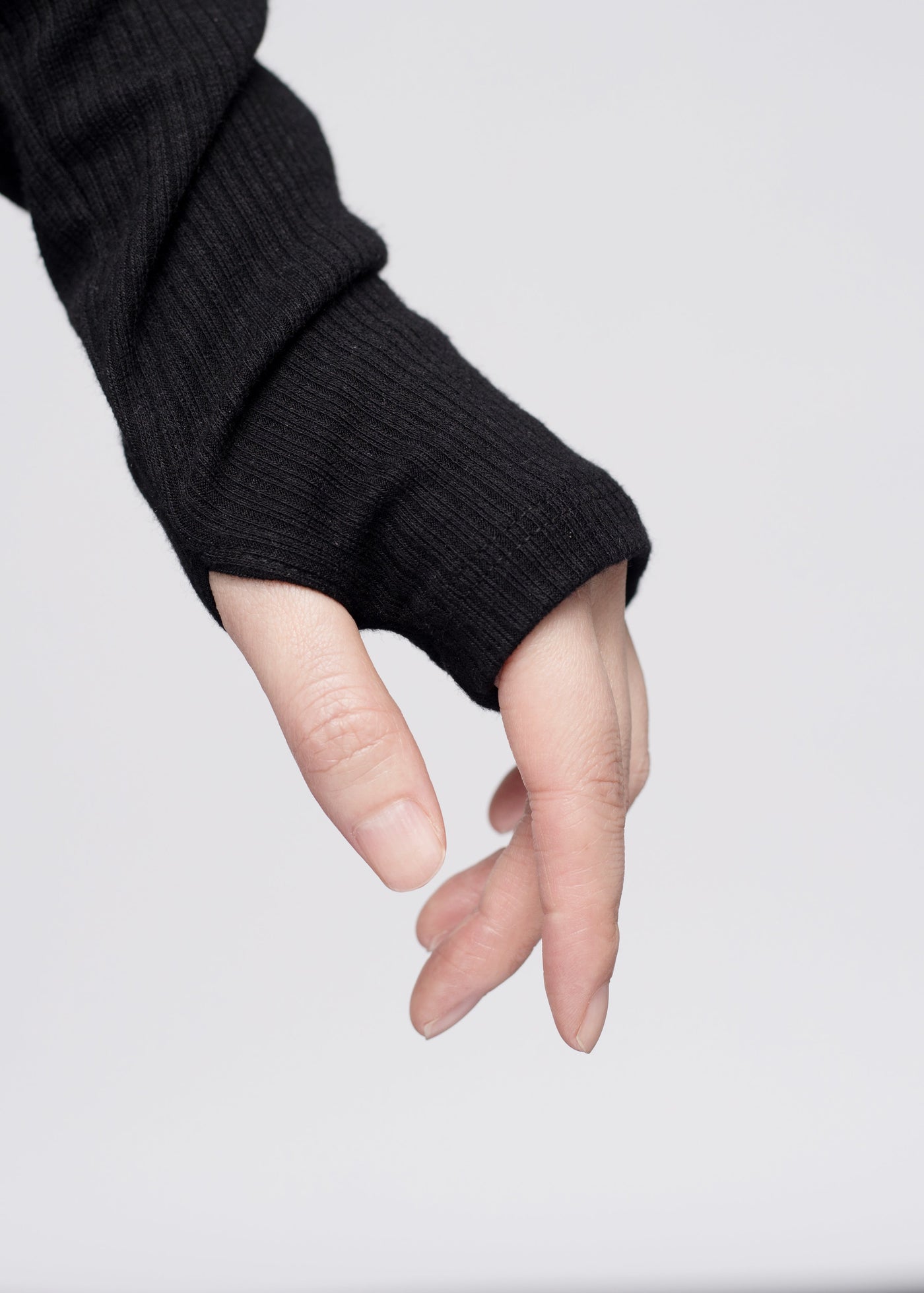 Women's Cold Shoulder Ribbed Knit Top In Black by Shop at Konus
