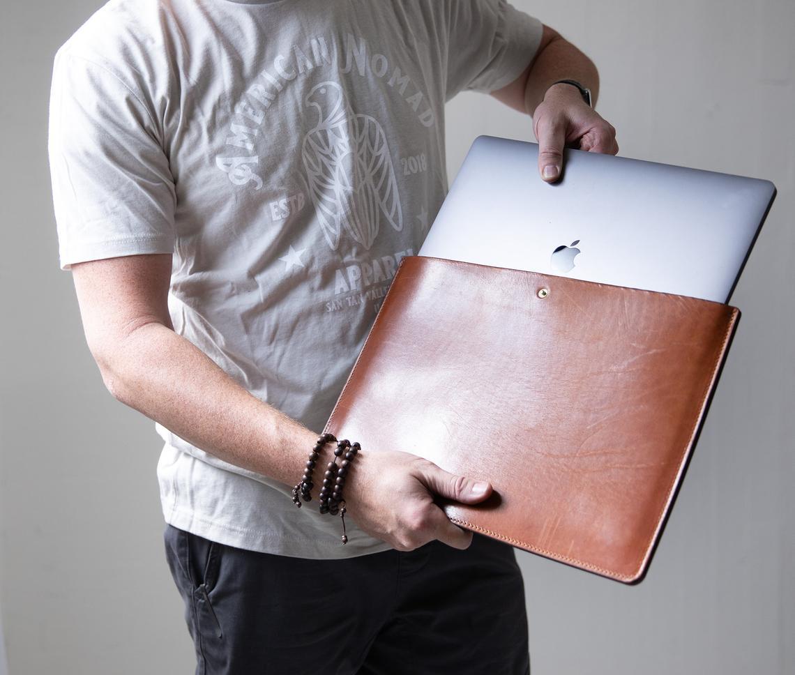 Leather Laptop Sleeve by Lifetime Leather Co
