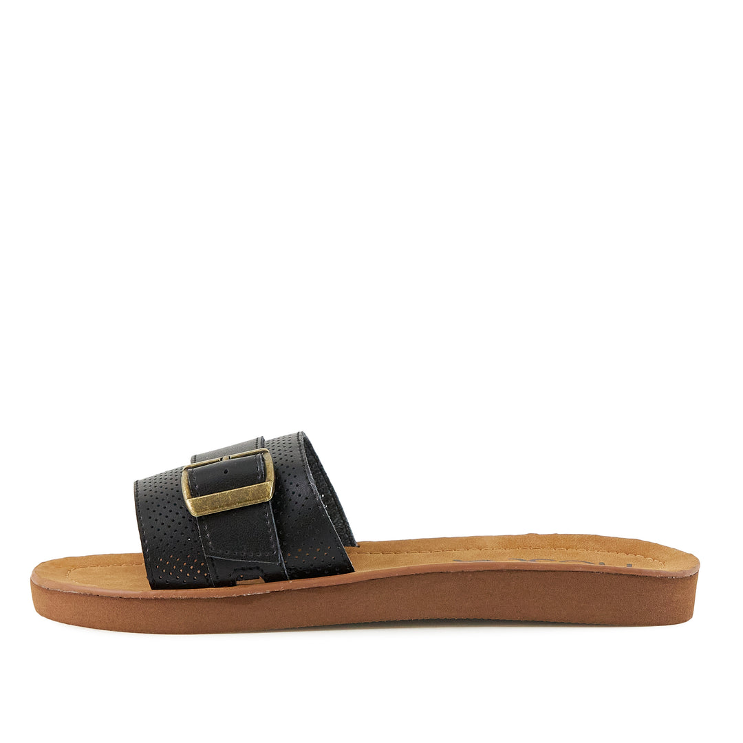 Women's Sandals Buckle Down Black by Nest Shoes