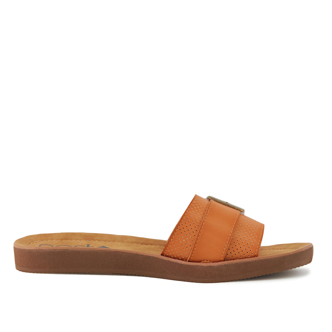 Women's Sandals Buckle Down Tan by Nest Shoes