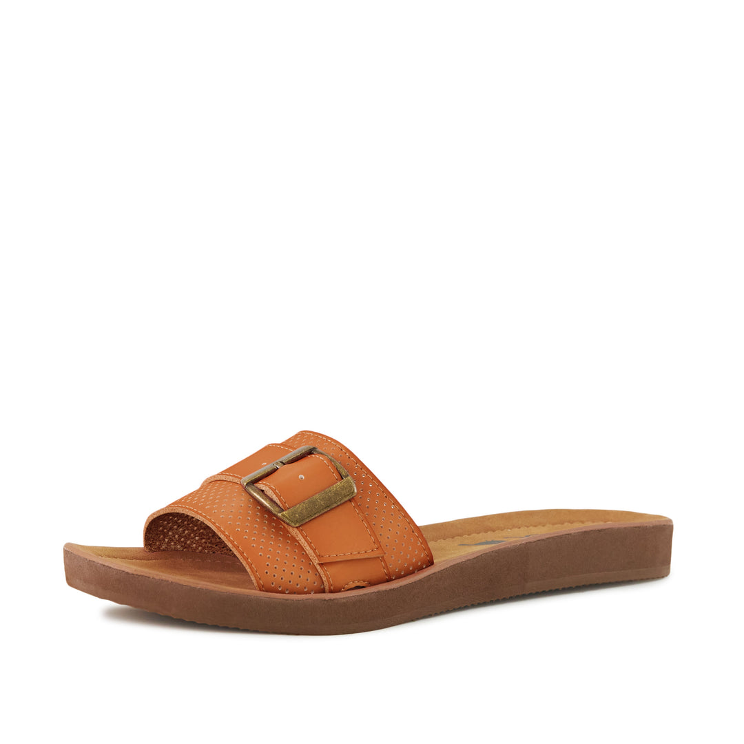 Women's Sandals Buckle Down Tan by Nest Shoes