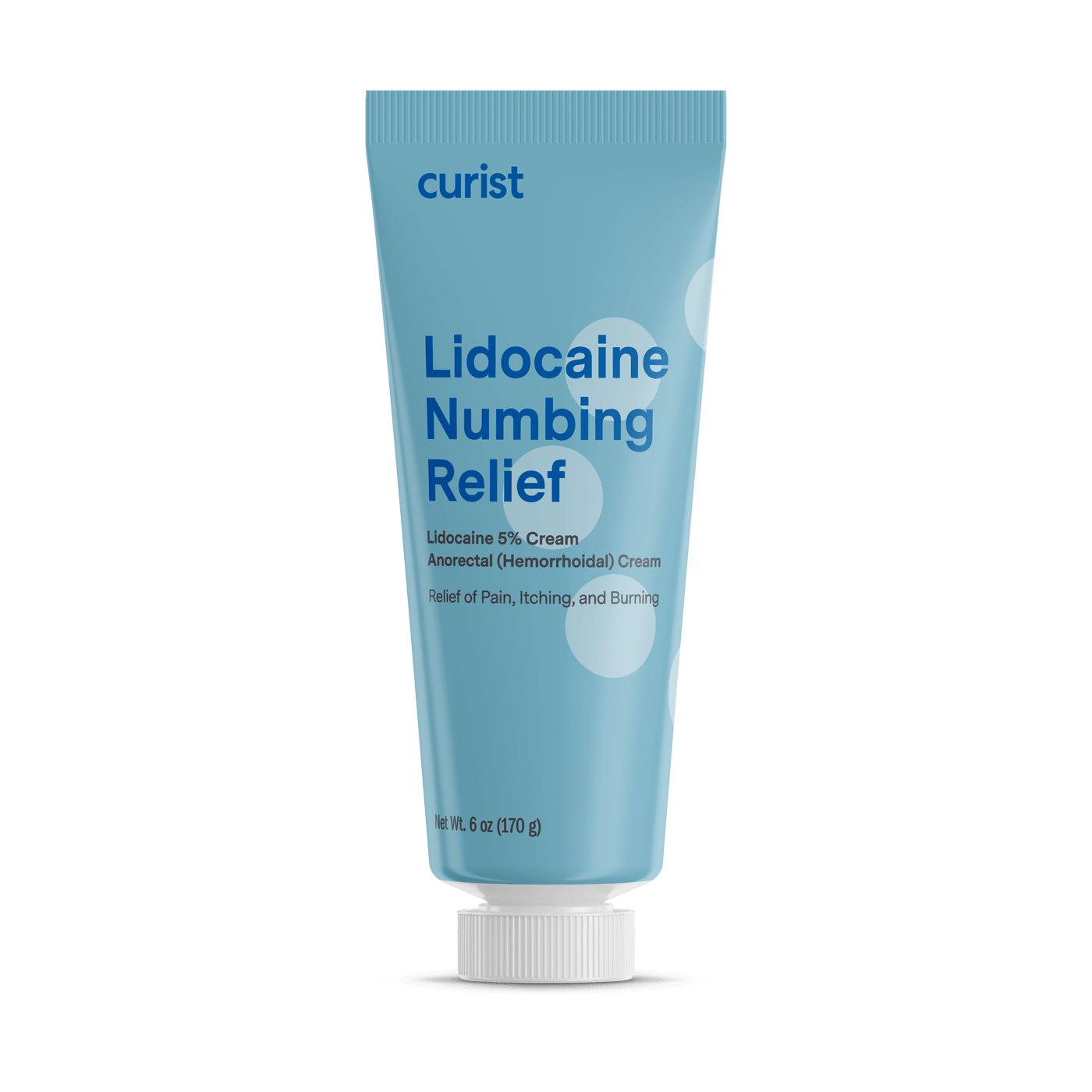 Numbing Relief Lidocaine Cream 5%, 6 oz by Curist