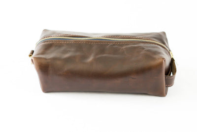 Horween Leather Dopp Kit in Seahawk (Brown) by Sturdy Brothers