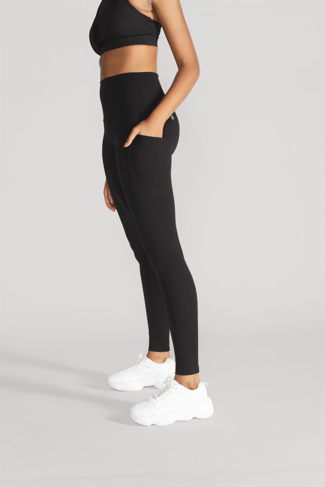 Anti-Cameltoe Supersculpt Legging with Pockets - Black by POPFLEX®